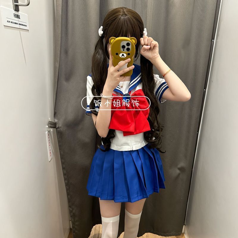 Sailor Moon Bodyline School Supply Jk Uniform New Sailor Suit Japanese Style Preppy Style Short-Sleeved Skirt Suit Sailor Moon Bodyline School Supply Jk Uniform New Sailor Suit Japanese Style Preppy Style Short-Sleeved Skirt Suit