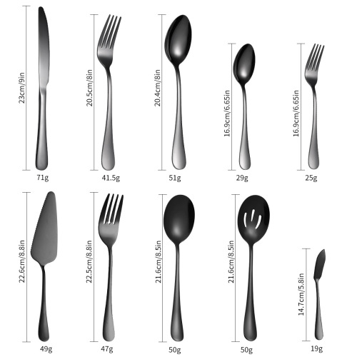 Amazon Stainless Steel Tableware Set Cross-border Household Knife Fork Spoon 45-Piece Set Hotel Dining Table Service Supplies