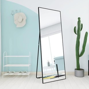 Nordic Solid Wood Dressing Mirror Wall-Mounted Mirror Fitting Mirror Full-Length Mirror Girls Bedroom Girl Wall-Mounted Home Floor Mirror