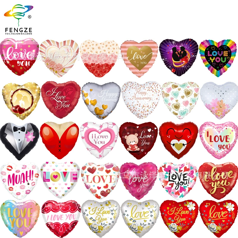 Новый 17-дюймовый я люблю тебя, люблю алюминиевый шар, День Святого Валентина, предложение, украшение свадебной комнаты, воздушный шар