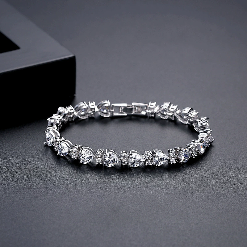 Zirconium, браслет, модный аксессуар сердечко, украшения