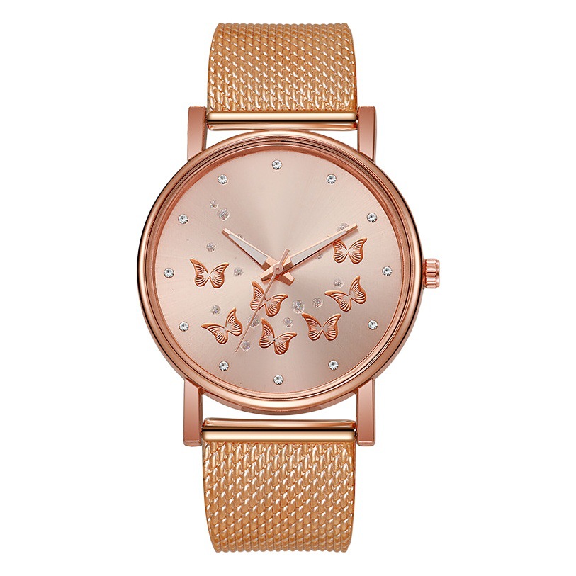 Liu's new cross-border Butterfly reloj casual de mujer reloj de cinta de moda reloj de cuarzo de mujer reloj de correa de malla de moda