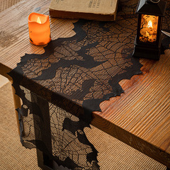 Amazon Halloween Spider Web Bat Table Flag Lace Halloween Party Atmosphere Decor Tablecloth Cross-border Wholesale