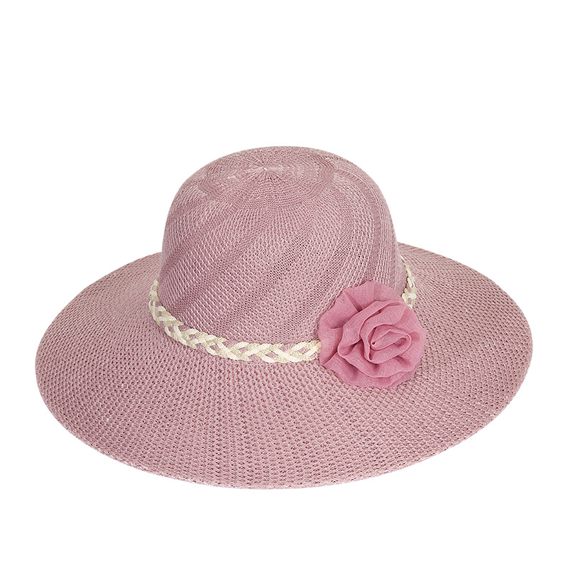 2952g Weight Straw Hat Hats Type Daily, Date Occasion Women's Simple Style Flower Big Eaves Straw Hat