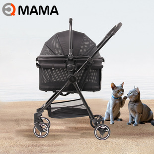 Japanese, Korean, European and American Pet Trolley Separated Lightweight Folding Small and Medium-sized Dog and Cat Car Bag Cat Going Out Basket