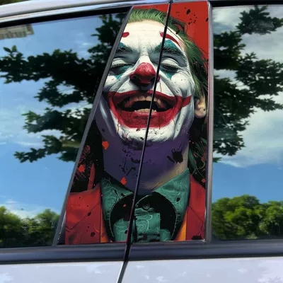 Nezha 2 clown decorative sticker car, Body sticker - xc09-1-pair-of-driver-and-co-pilot