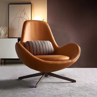 Nordic Single Sofa Chair Balcony Lazy Entry Luxury Rotating Leisure Chair Designer Egg Chair Egg Shell Chair Internet Celebrity Style
