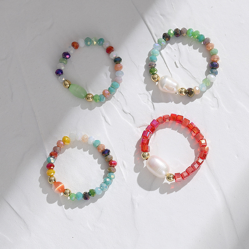 Fashion Round Beaded Handmade Womenu0027S Rings 1 Piece