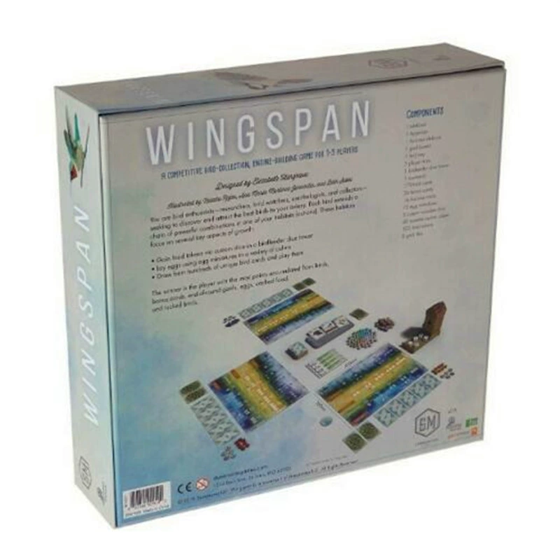 Вся англоязычная версия Wingspan Game Bird Board содержит старт-пакет SWIFT