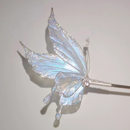 Flashy fairy butterfly hairpin Hanfu accessory unique design sense exquisite temperament hairpin hairpin for qipao hairpin