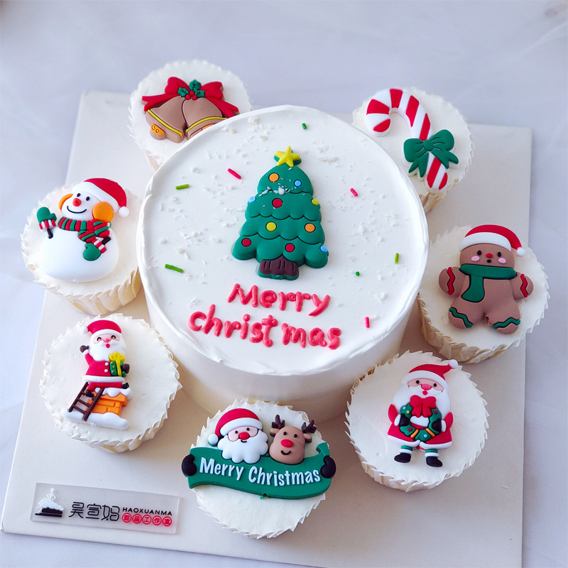 10g Weight Cake Decorating Supplies Event & Party Supplies 1 Piece Quantity Party Occasion Plastic Material Christmas Festival Christmas Tree, Santa Claus, Christmas Socks Pattern Handmade Craft Christmas Christmas Tree Santa Claus Christmas Socks Plastic Party Cake Decorating Supplies 2