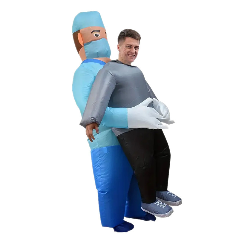 Venta caliente Traje inflable transfronterizo Dinosaurio de Halloween Alien Tyrannosaurus Rex Dress Up Ropa de actuación divertida Decoración de fiesta