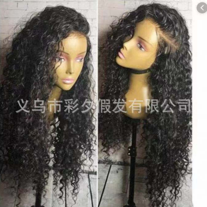 Cross-border e-commerce explosive wig European and American long curly hair African small curly wig chemical fiber wig factory wholesale