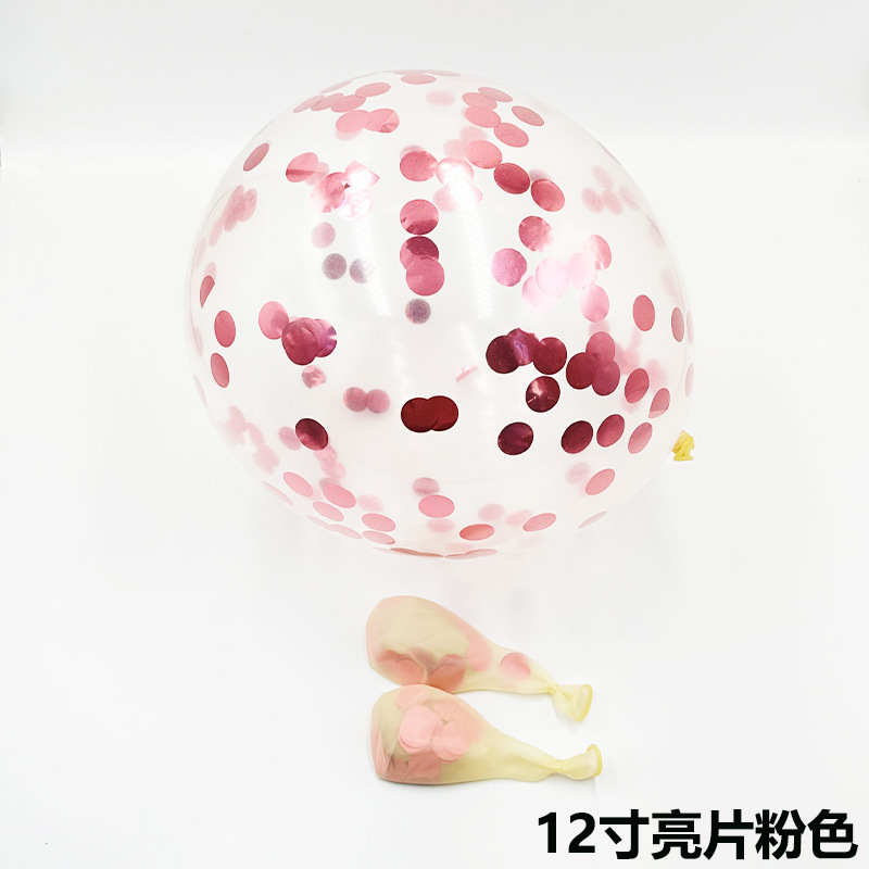 12 pulgadas globo de sequilla decoración de látex transparente globo de papel de decoración de boda fiesta de cumpleaños al por mayor