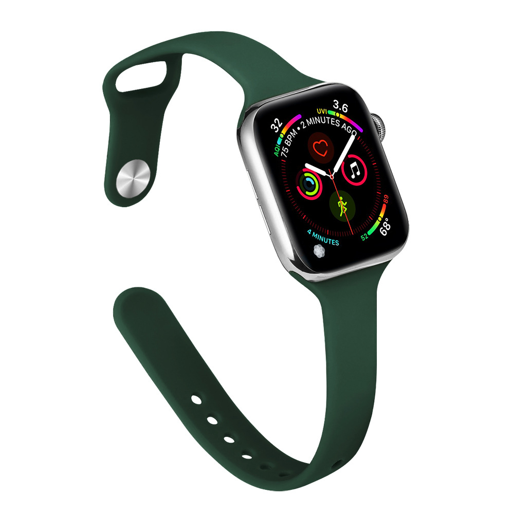 Aplicable Apple Watch correa Applewatch8SE7654 cintura pequeña correa de silicona delgada moda deportiva