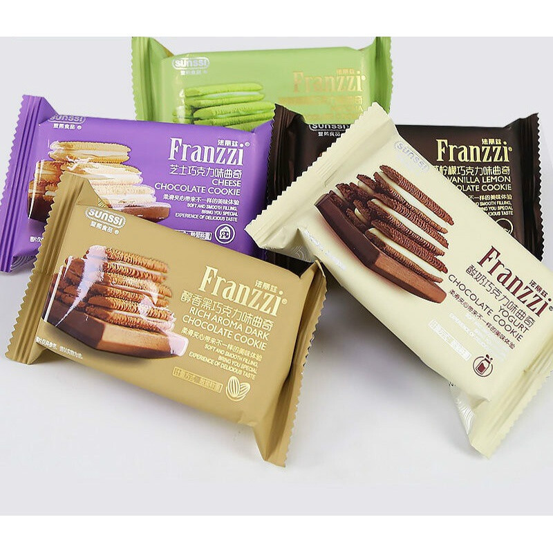 Fariz Cookies 500g Bulk Weighed Matcha Yogurt Chocolate Vanilla Cookie Snack Filled Cookies