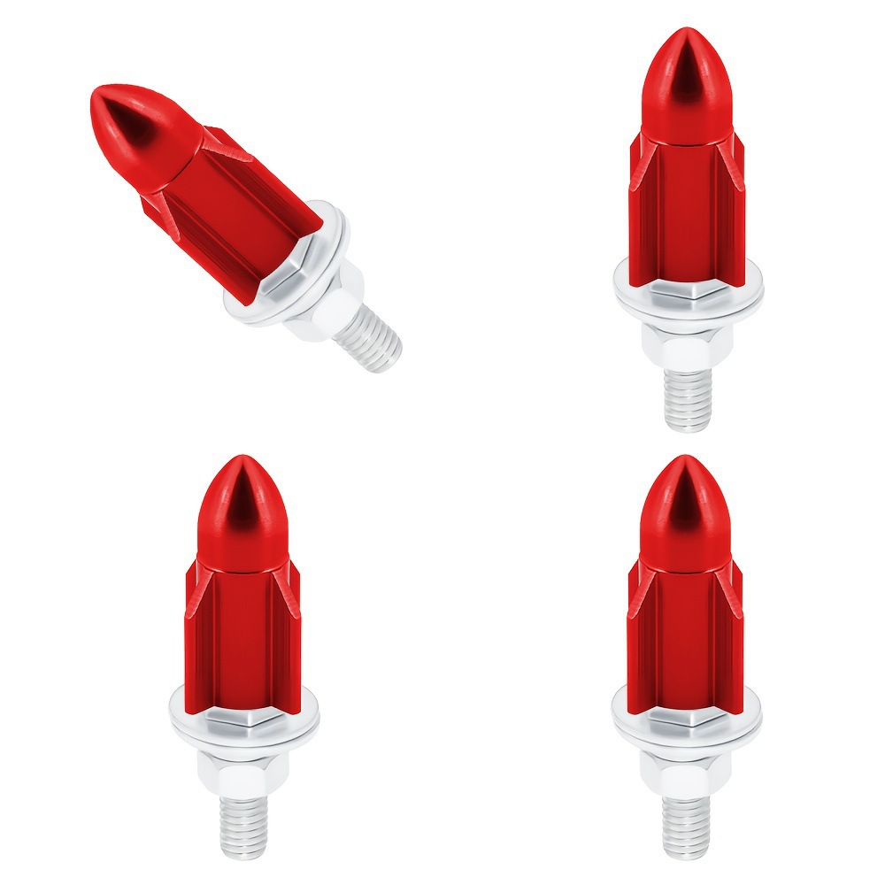 Parafusos para placa de matrícula americana M6 em liga de alumínio iridescente com rosca universal e cores transversais para exterior de carros e aeronaves._voghion.com