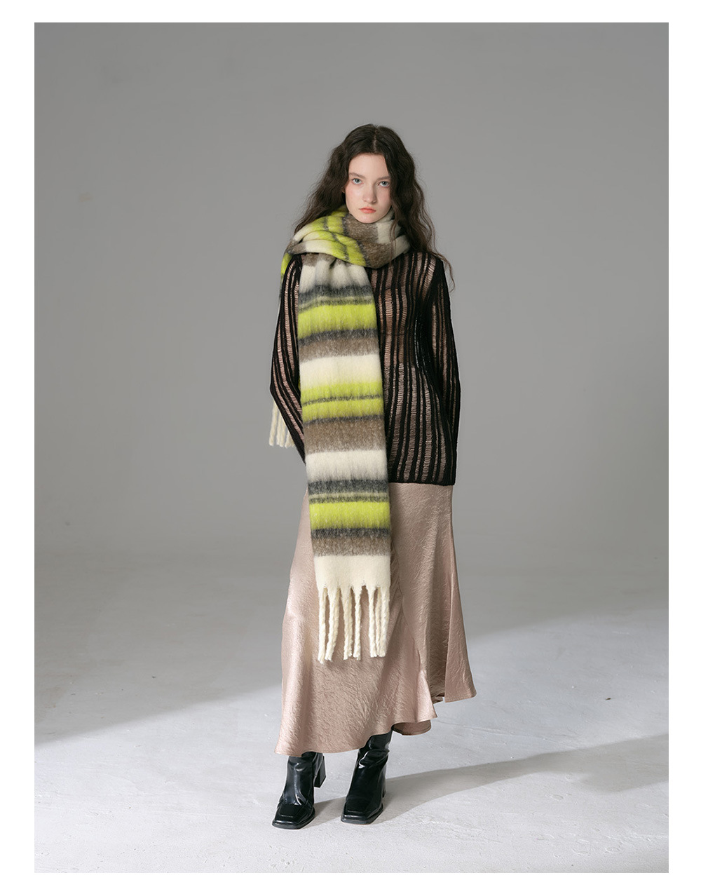 Imitation Cashmere Fringe Scarf For Women Soft Winter Shawl Bib_voghion.com