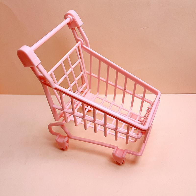 Juego de comida en miniatura, estante para pan de simulación, mini carrito de compras, carrito pequeño, juego para niños, juguete, decoración de bricolaje