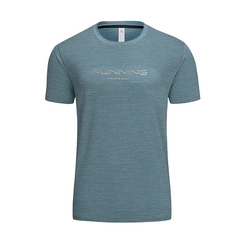 Verano de los hombres de deportes casuales de manga corta de secado rápido transpirable personalizable Procesamiento de impresión suelta más tamaño Camiseta de cuello redondo en stock lote A