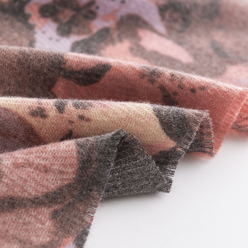 Ethnic style big flowers fresh and sweet scarf herringbone pattern thick soft handle shawl print spring and autumn scarf_voghion.com