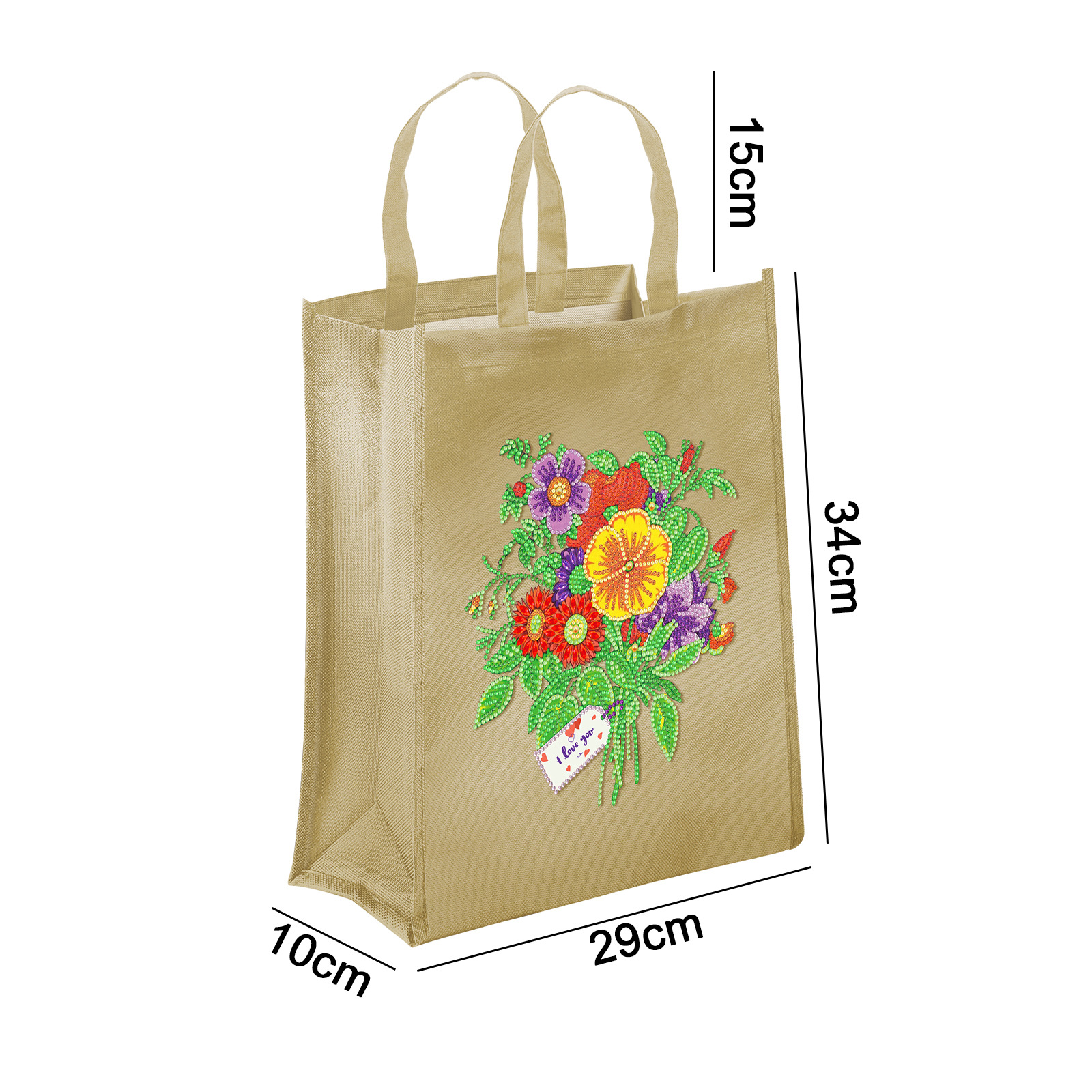 Diamante pintura perimetral DIY pintura caliente bolsa de protección del medio ambiente puntuación de perforación manual bordado cruzado Oxford tela bolsa de mano distribuible