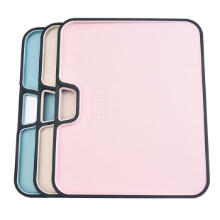 Double-sided wheat straw cutting board square hanging hole household non-slip cutting board raw and cooked food classification cutting board with grinding function cutting board
