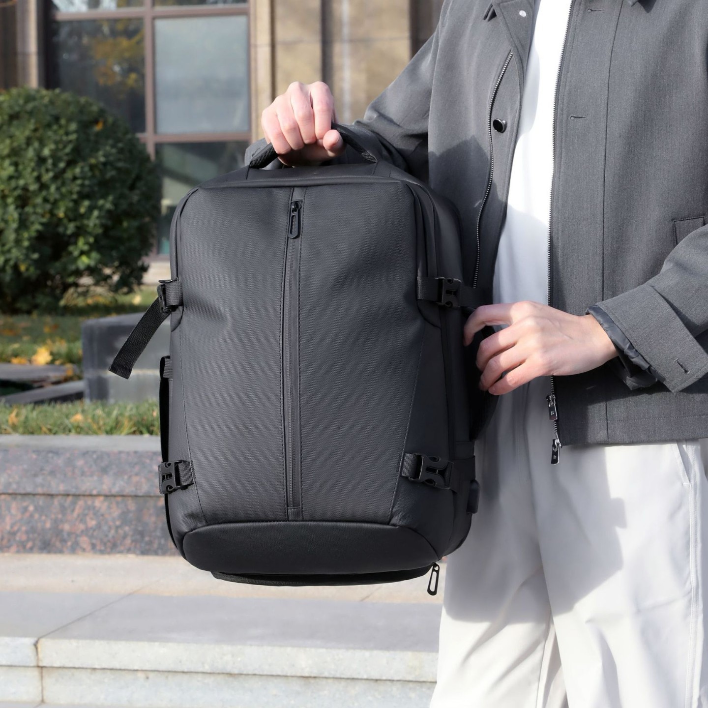 Sac à dos d'affaires extensible haut de gamme pour ordinateur portable_voghion.com