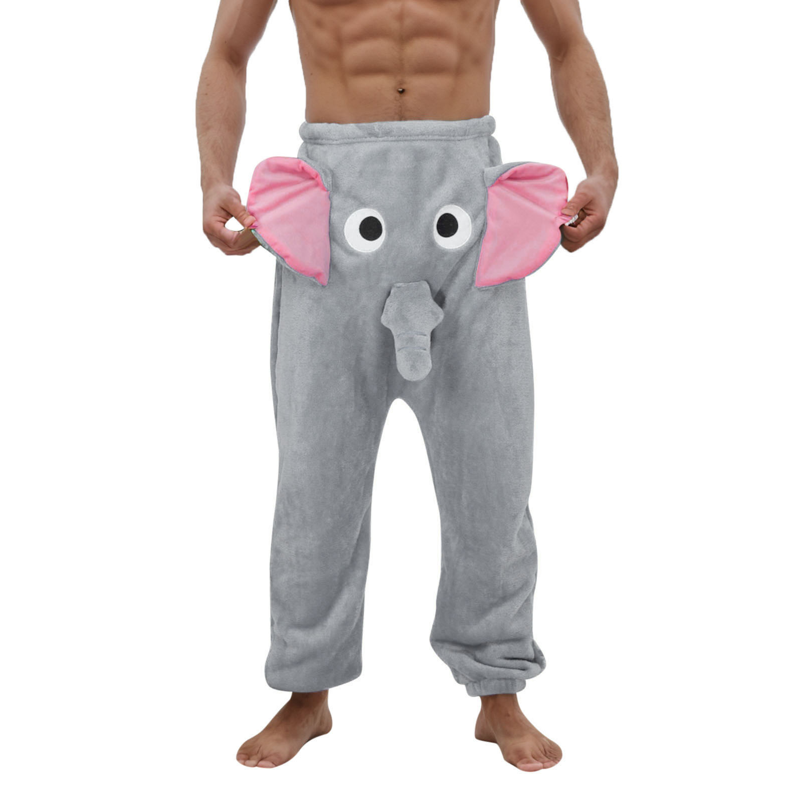 In-Stock 2025 Cross-Border Export 280g Thickened Double-Sided Gold Mink Velvet Pajama Pants Home Wear Funny Warm Elephant Pants