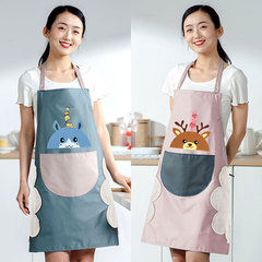 Household apron kitchen cooking oil-stain-resistant workwear PVC waterproof cover coat all-season general household fashionable apron