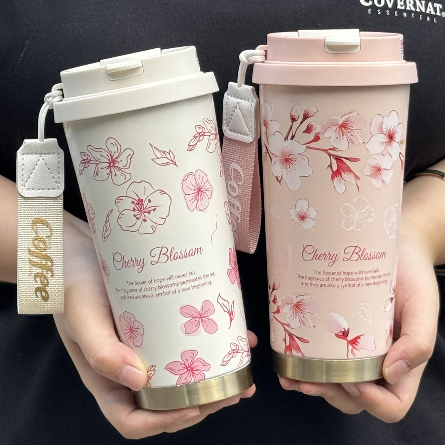 Nueva orquídea de campana 316 taza de alumno de alto valor ins taza de paja con cuerda taza de café de jardín de verano