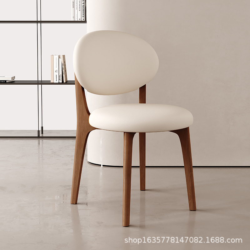 Silla de comedor de madera maciza moderna, comedor casero, hotel, cómodas sillas de respaldo, estilo nórdico, mesa de comedor simple, taburetes