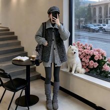 孕妇装春夏套装加厚毛衣外套韩系时髦毛呢马甲叠穿时尚春夏两件套