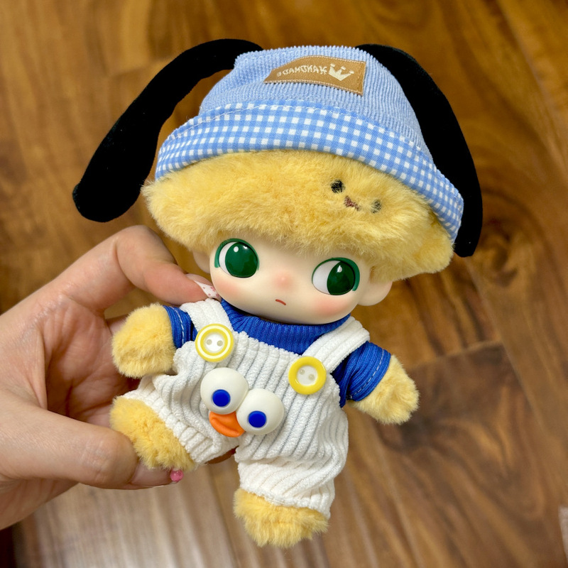 仅娃衣】DIMOO WORLD毛绒挂件衣服娃衣牛仔裤双拼背带裤套装着替|undefined