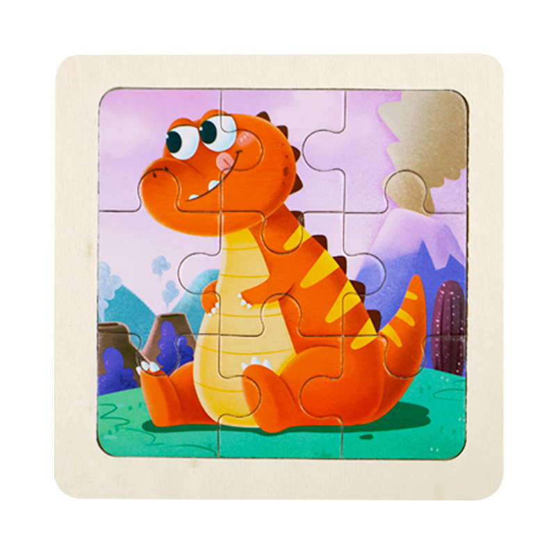 Fábrica directa de niños pequeños 9 piezas de dibujos animados de madera plano rompecabezas puzzle puzzle juguetes de educación temprana para bebés image 30