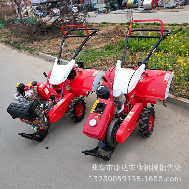 手扶式小型旋耕机 农田小地块微耕机 四驱果园除草机 汽油翻土机