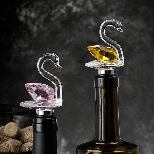 Creative red wine stopper crystal wine bottle stopper cute wine foreign wine bottle stopper swan wine stopper household dust-proof wine stopper