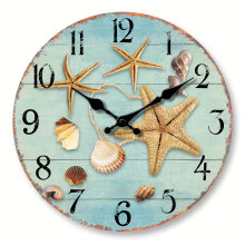 跨境钟表DMF木制挂钟来图来样LOGO定制钟表多种尺寸图案设计定制