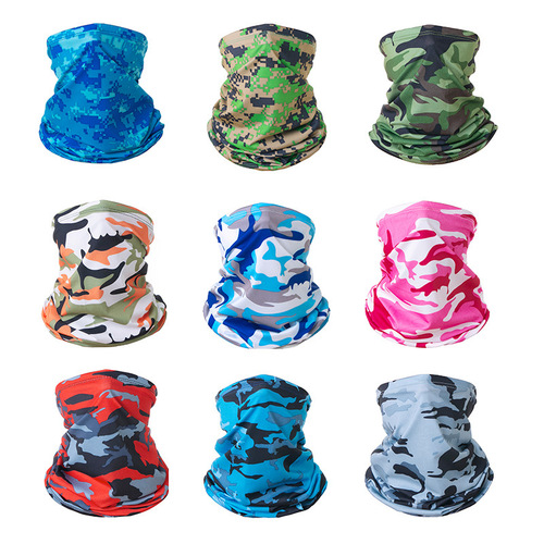 Outdoor sports fishing ice silk sun protection scarf bicycle magic headscarf multi-functional changeable face mask cycling mask