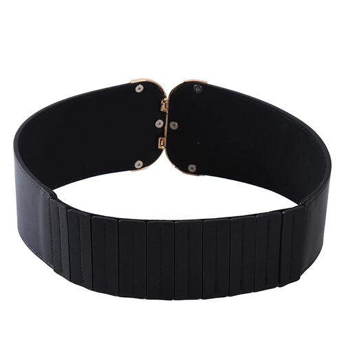 Simple body shaping women's wide belt fashion solid color elastic elastic waist belt dress decorative women's girdle