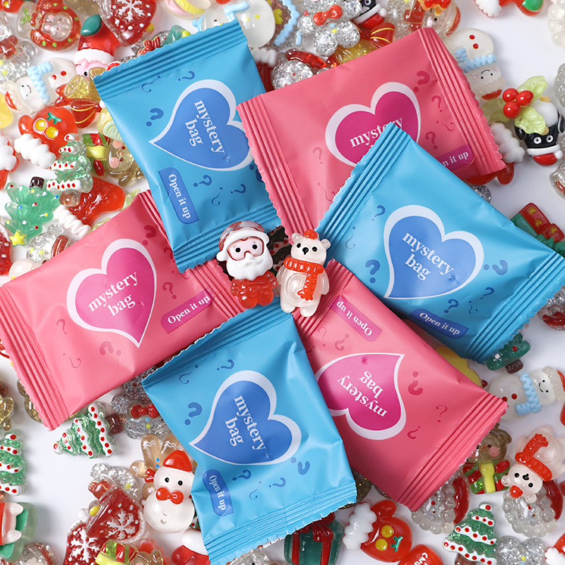 Cross-Border Labeling and Delivery Christmas Blind Bag English Mystery Lucky Bag Luminous Luminous Christmas Tree Snowman