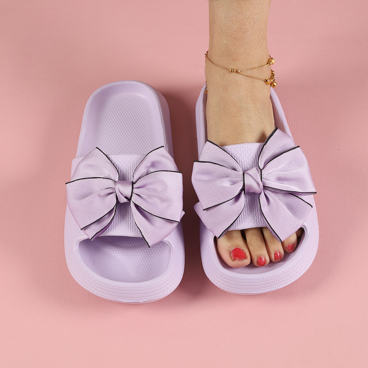 Nuevas zapatillas frías de fondo grueso Eva Butterfly Network Infrared Wear han Summer Comfort Lady arrastre