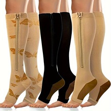 E 37551 Compression Socks with Zipper �˶�����ѹ���� ר
