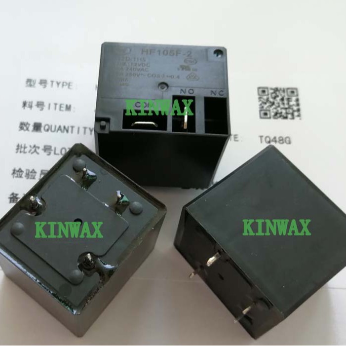HF105F-2/120A-1HSF 继电器一组常开4脚30A240VAC线圈电压