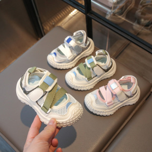 2025 Summer New Children's sneaker Boys' Breathable Sandals Girls' Korean Style Sandals Velcro Casual Shoes Trendy