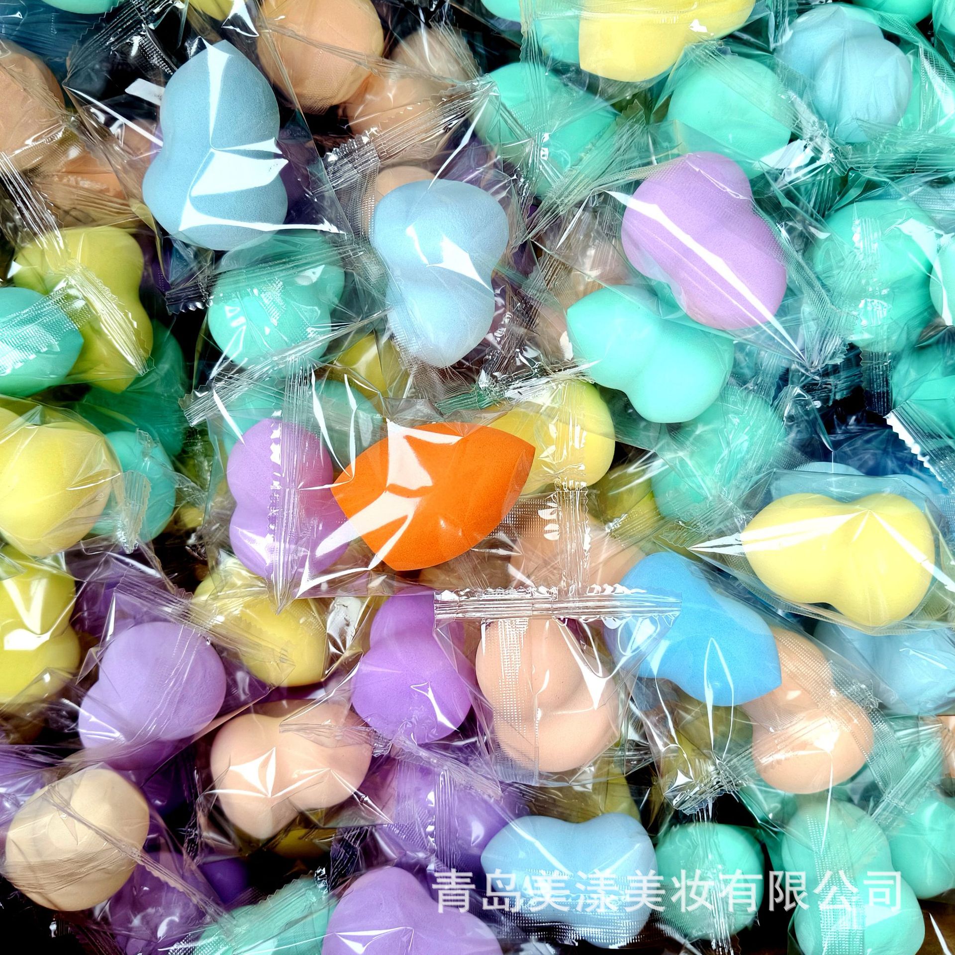 Individually Packaged Beauty Sponges, Single Pieces in Opp Bags, Sponge Makeup Sponges, Gourd-Shaped, Waterdrop-Shaped, Angled-Cut Shapes, Wholesale