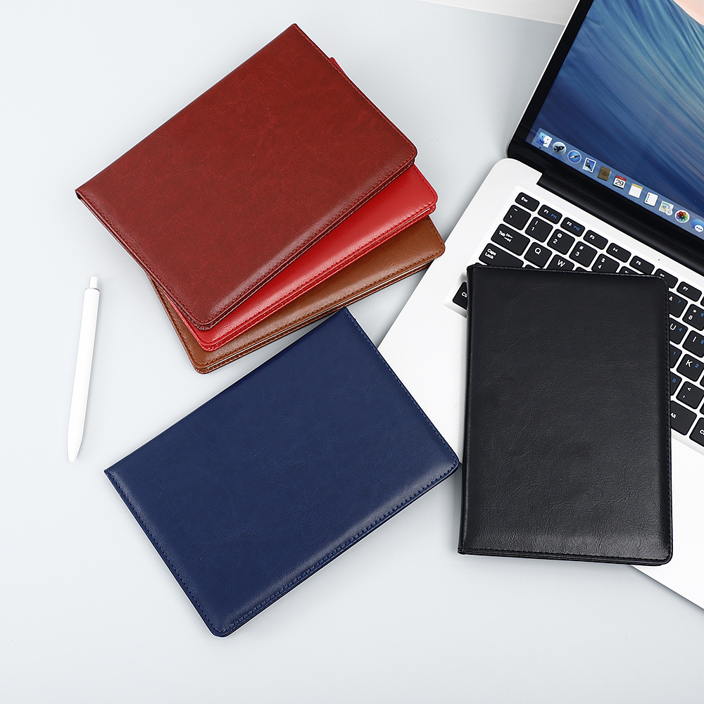 Cubierta de portátil a5 puede imprimir LOGO engrosado B5 cuero suave de negocios simple de oficina de trabajo de reunión de notas