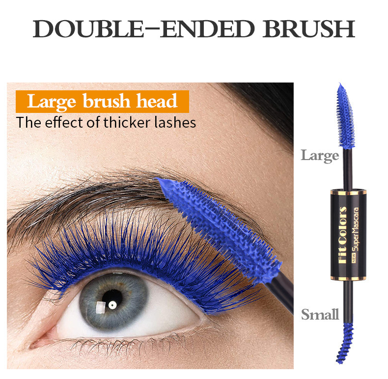 Fit Colors Double-head colored mascara is thick, curly and less likely to smudge white hair undefined