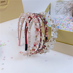 Korean new style crystal headband, women's light luxury, double exhaust quality rhinestone headband, internet celebrity banquet, celebrity hairpin hair accessory