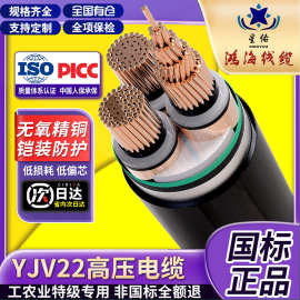 YJV22 1芯3芯工程国标纯铜芯高压电缆8.7/15kv架空地埋高压电缆线